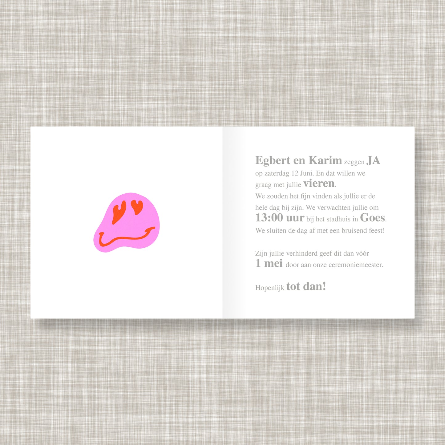 Trouwkaart Sweet Hearts - Smiley