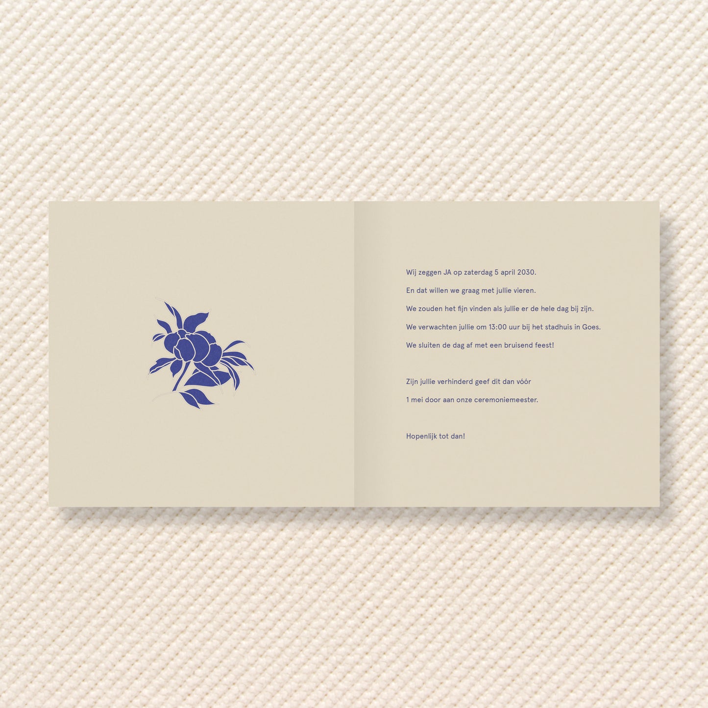Hochzeitskarte Abstrakte Blumen (personalisiert)