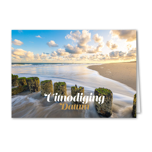 Uitnodiging met Strandfoto (gepersonaliseerd)